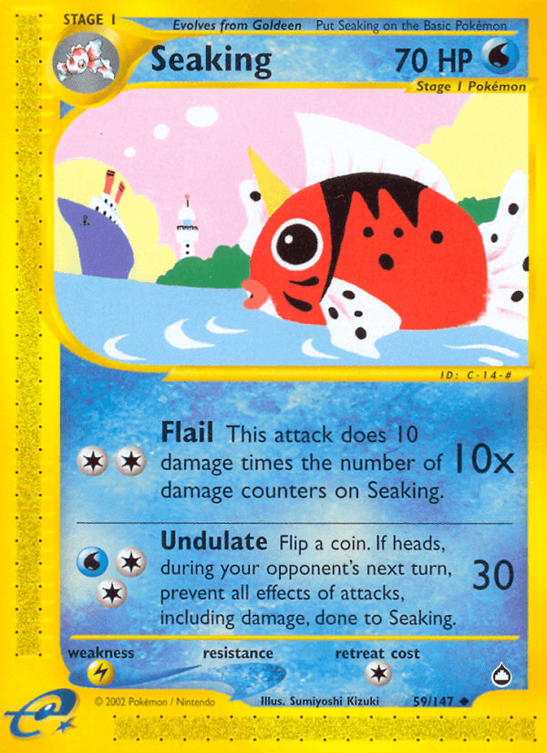 Seaking Pokémon card