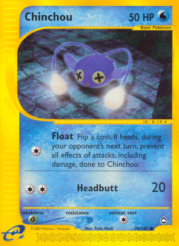 Chinchou Pokémon card