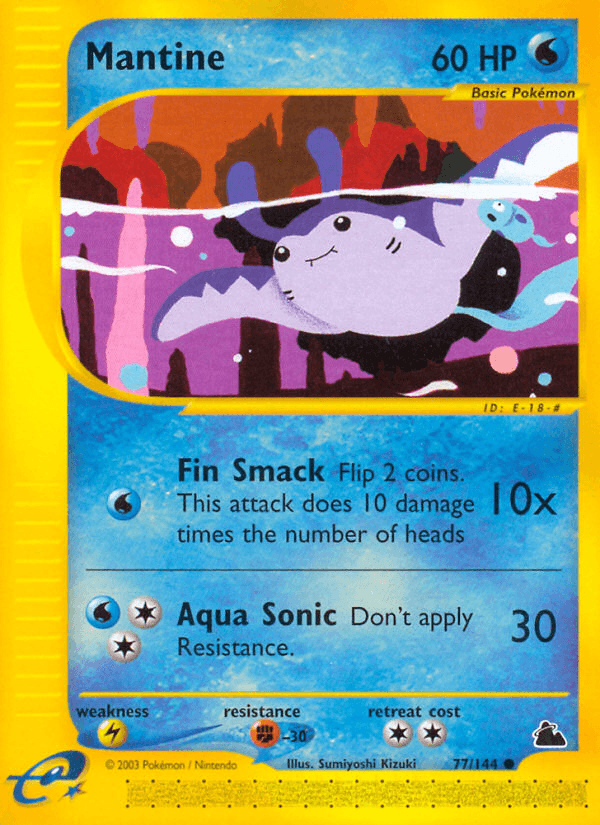 Mantine Pokémon card