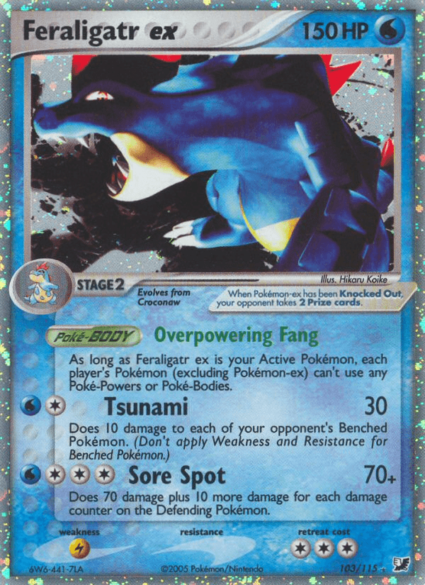 Feraligatr ex Pokémon card