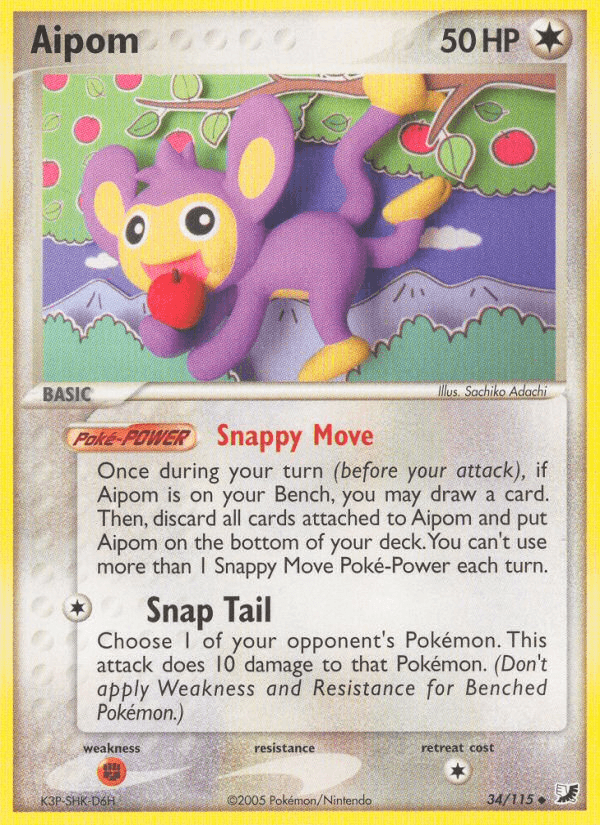 Aipom Pokémon card