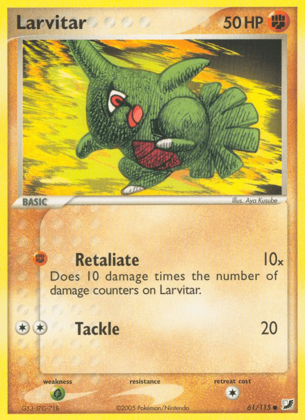 Larvitar Pokémon card