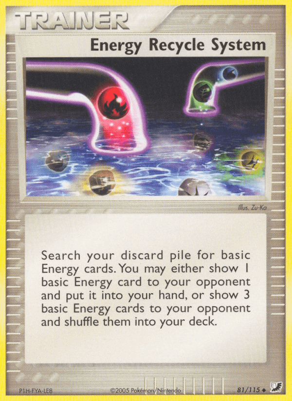 Energy Recycle System Pokémon card