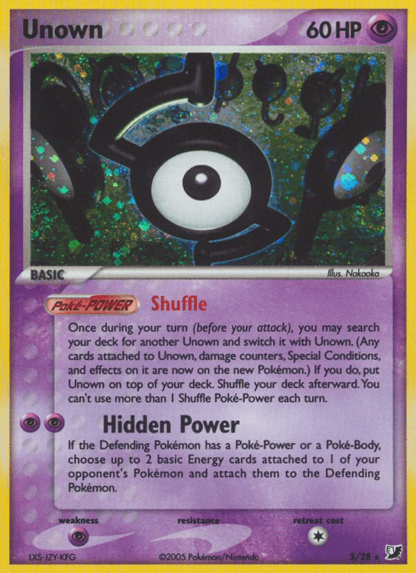 Unown Pokémon card