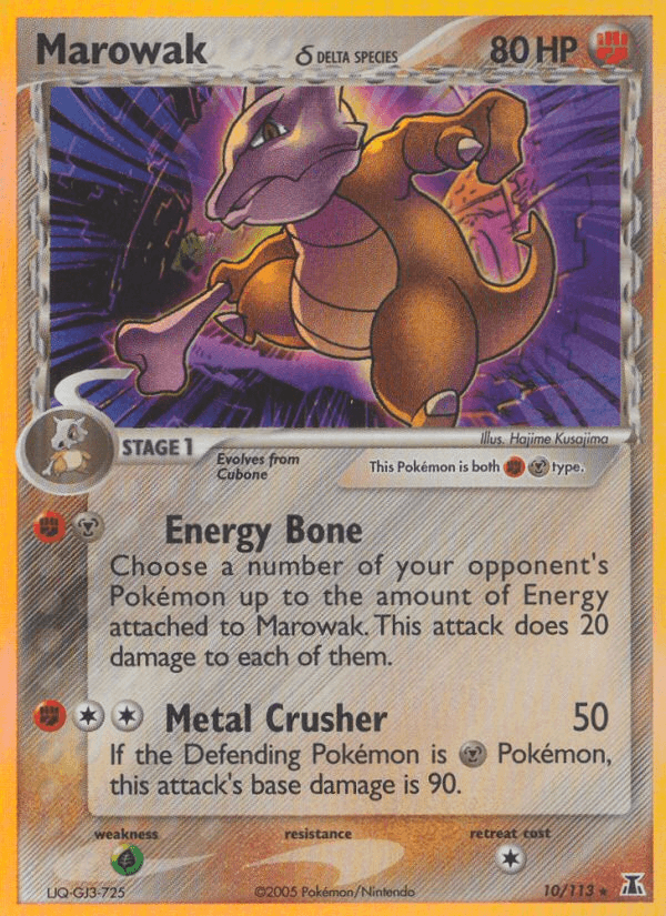 Marowak δ Pokémon card