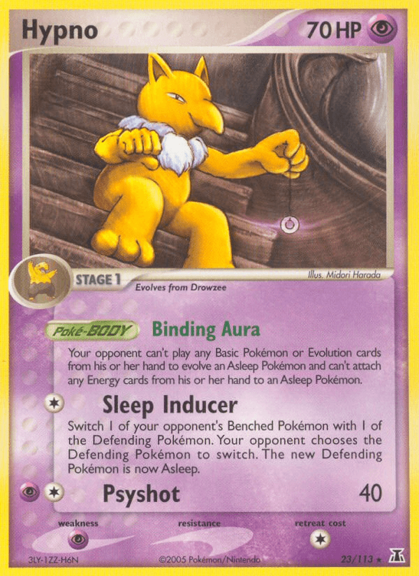 Hypno Pokémon card