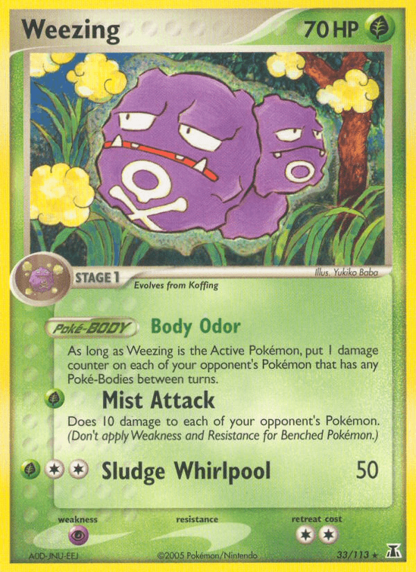 Weezing Pokémon card