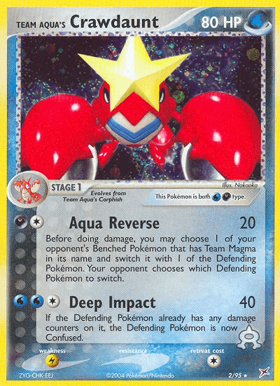 Team Aqua's Crawdaunt Pokémon card
