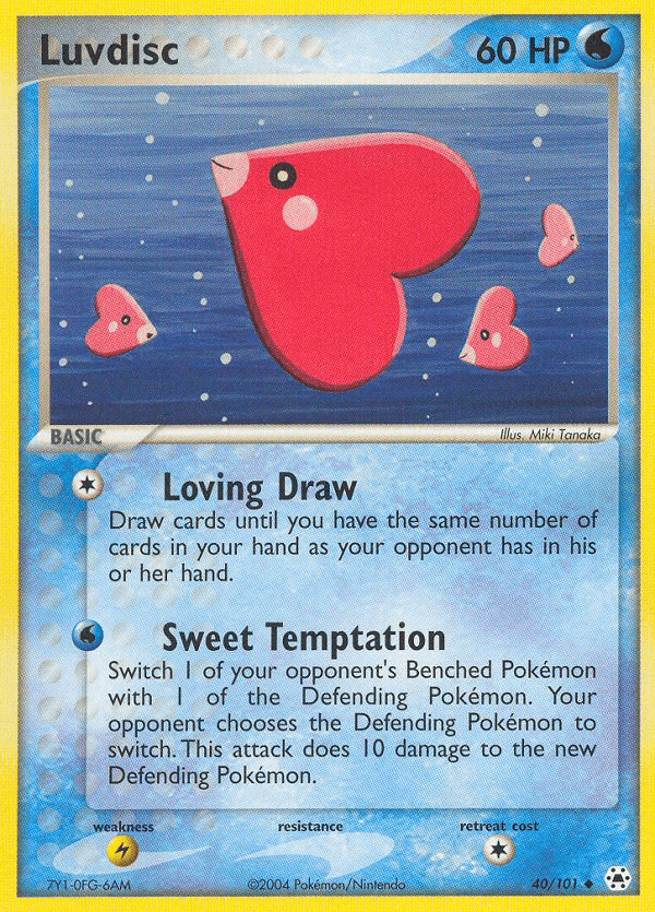 Luvdisc Pokémon card
