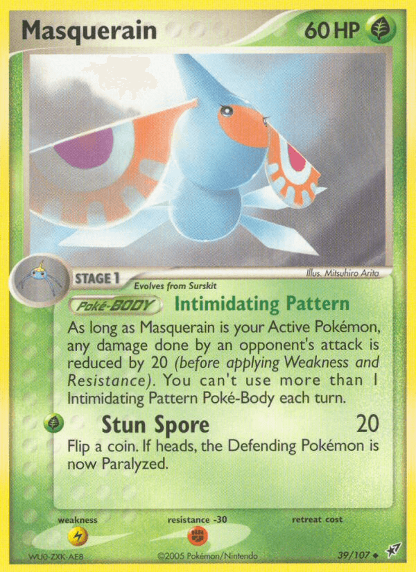Masquerain Pokémon card