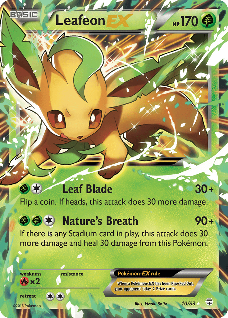 Leafeon-EX Pokémon card