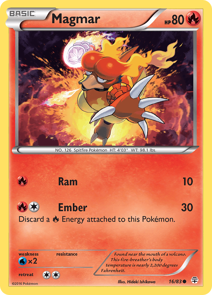 Magmar Pokémon card