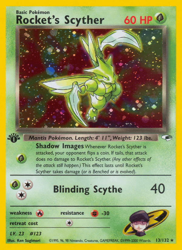 Rocket's Scyther Pokémon card