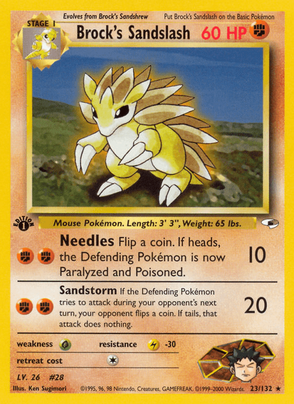 Brock's Sandslash Pokémon card