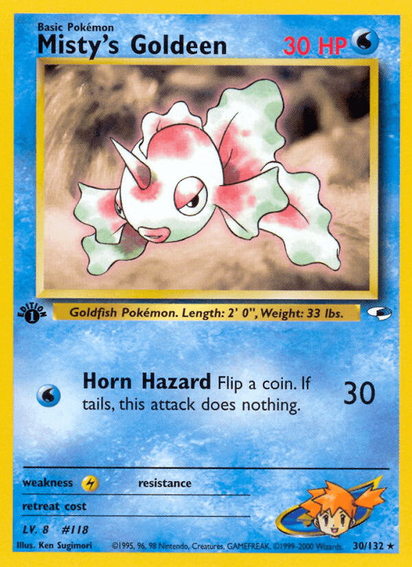Misty's Goldeen Pokémon card