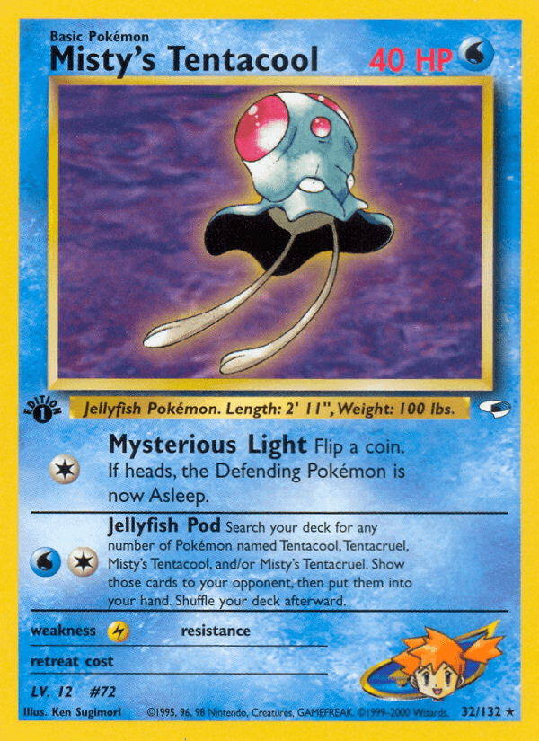Misty's Tentacool Pokémon card
