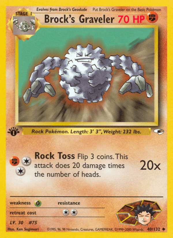 Brock's Graveler Pokémon card