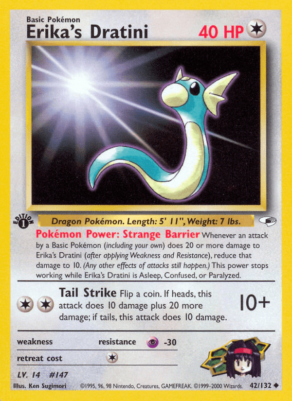 Erika's Dratini Pokémon card