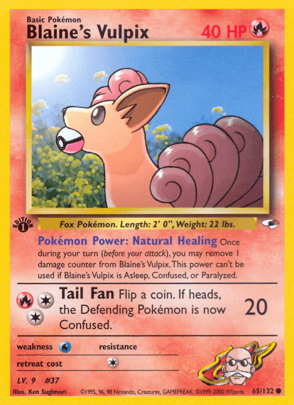 Blaine's Vulpix Pokémon card