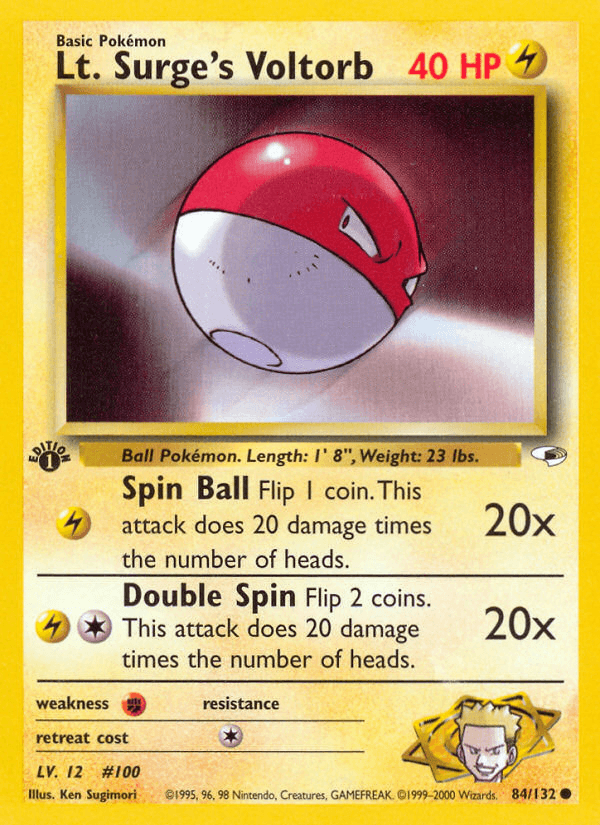 Lt. Surge's Voltorb Pokémon card