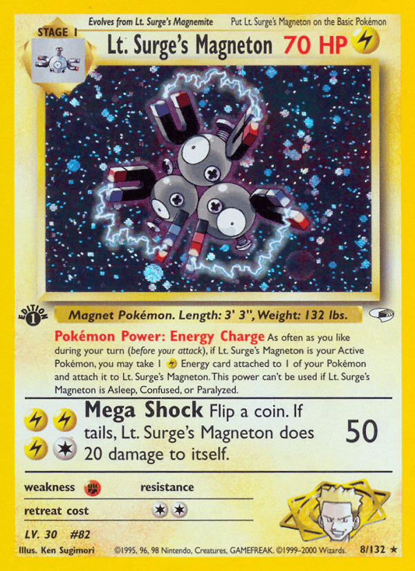Lt. Surge's Magneton Pokémon card