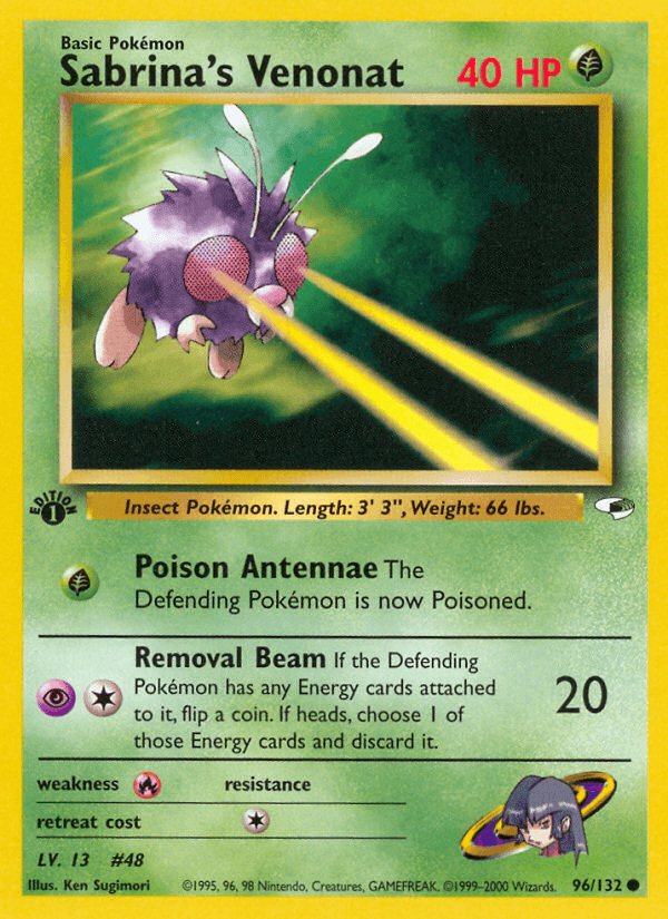 Sabrina's Venonat Pokémon card