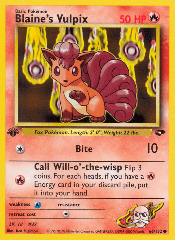 Blaine's Vulpix Pokémon card