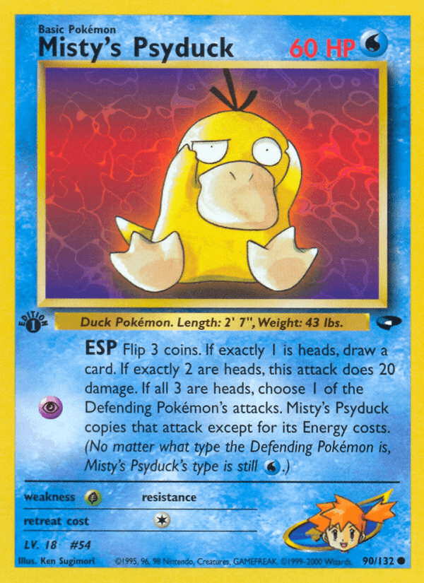 Misty's Psyduck Pokémon card