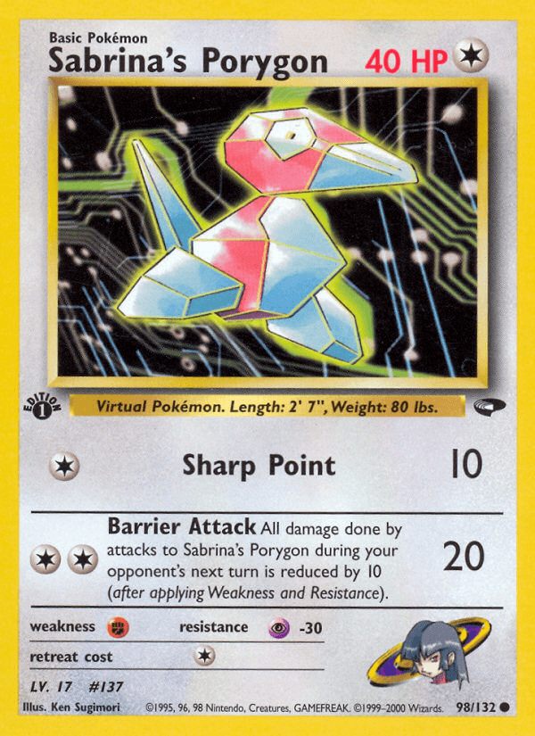 Sabrina's Porygon Pokémon card