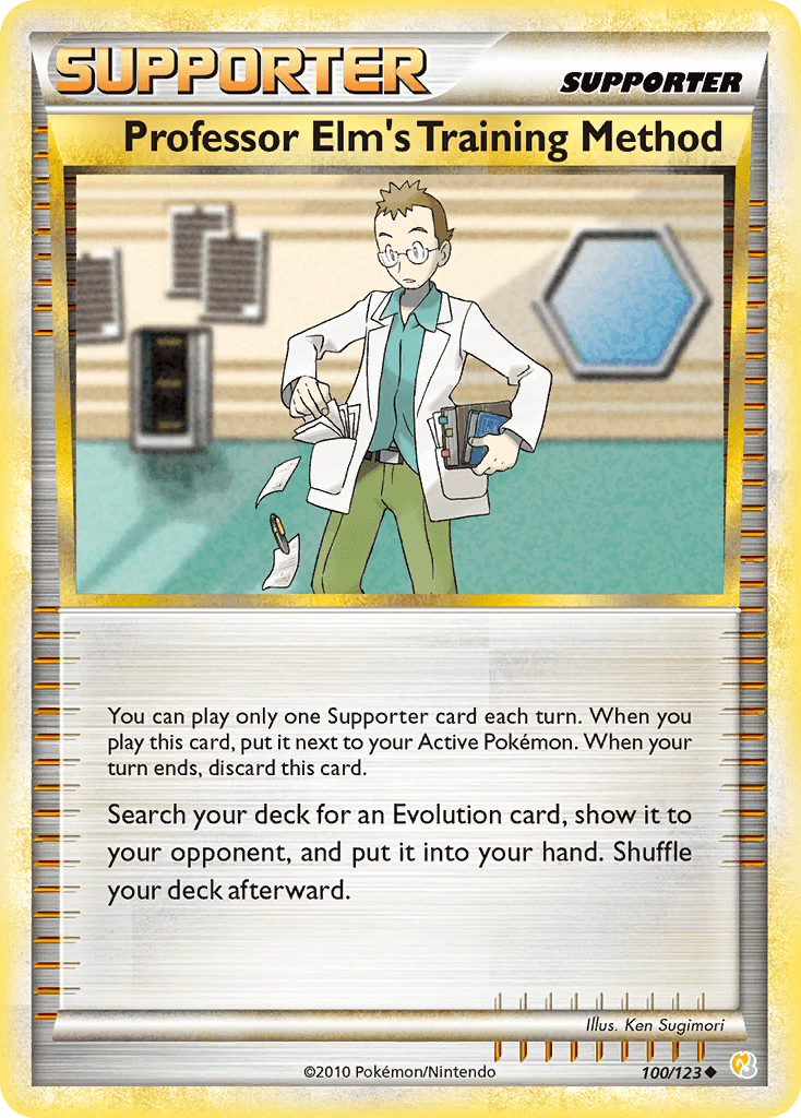 Professor Elm's Training Method Pokémon card