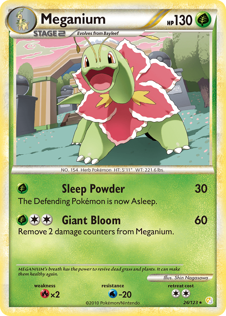 Meganium Pokémon card