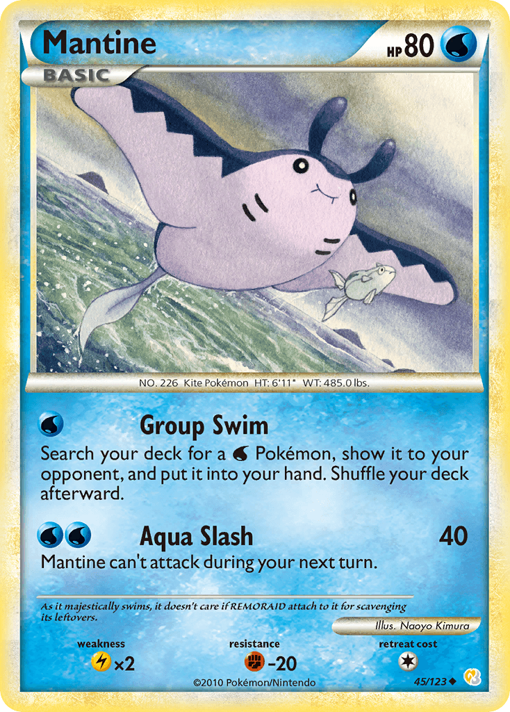 Mantine Pokémon card