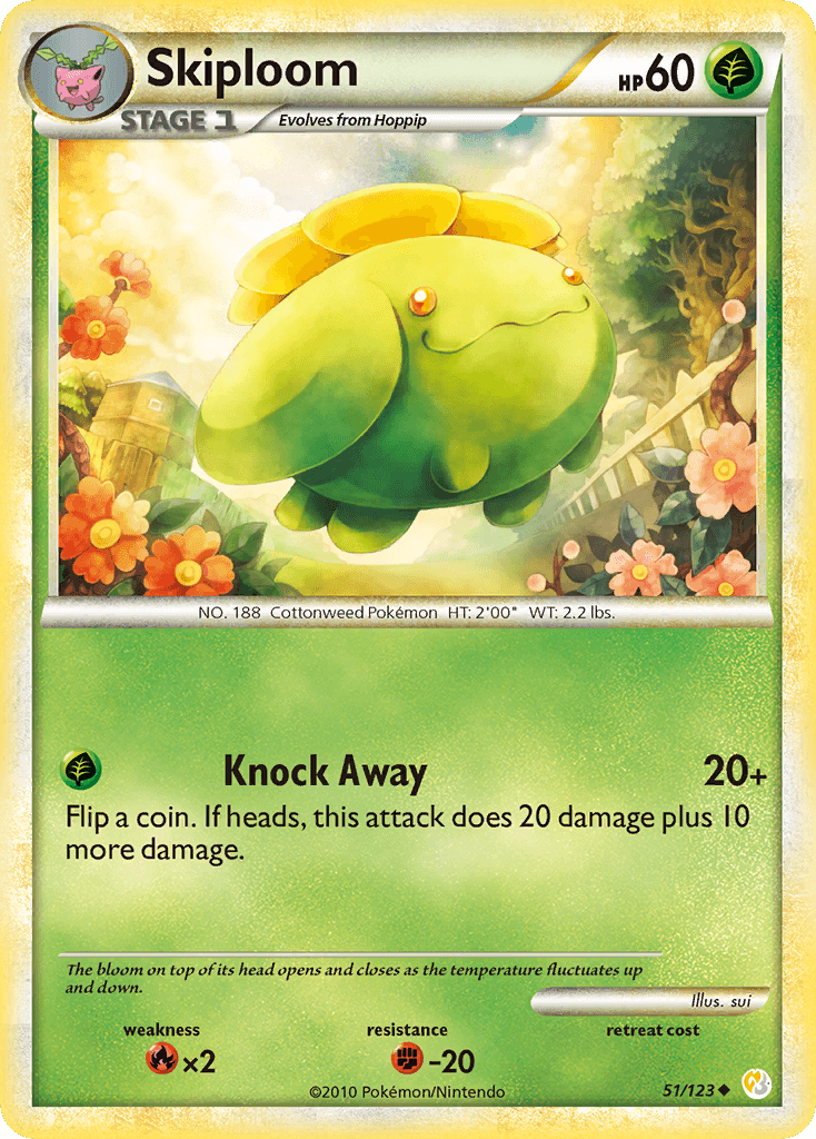 Skiploom Pokémon card