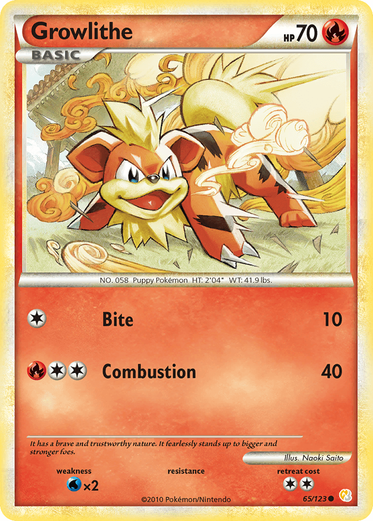 Growlithe Pokémon card