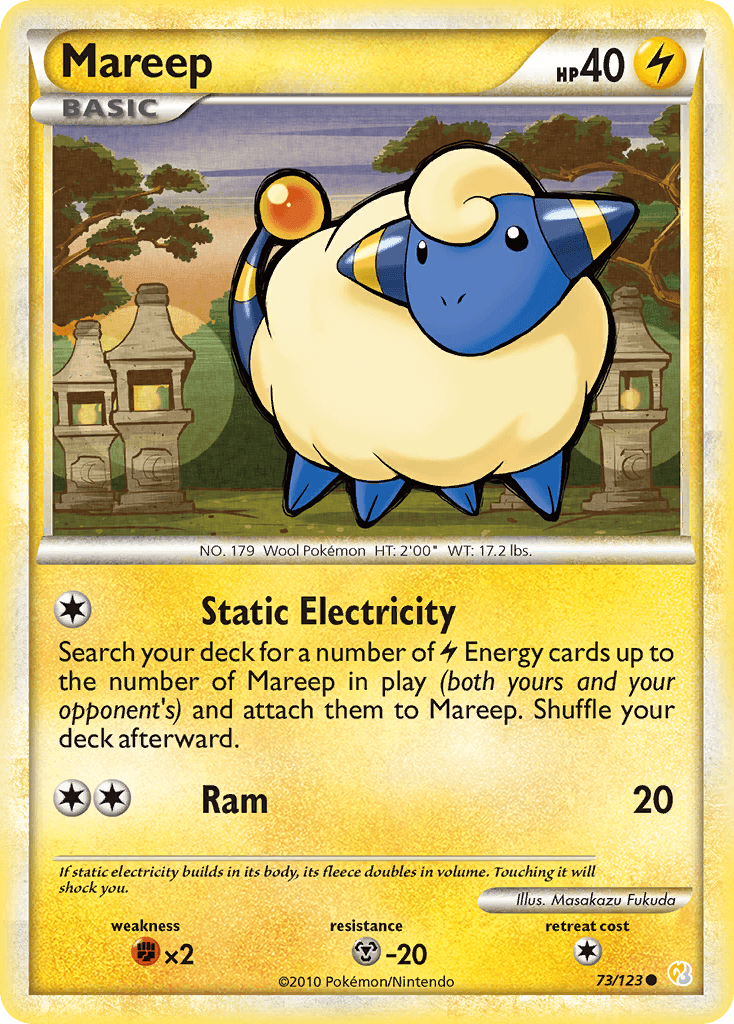 Mareep Pokémon card