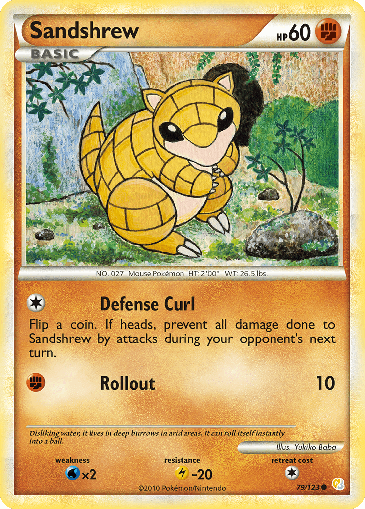 Sandshrew Pokémon card