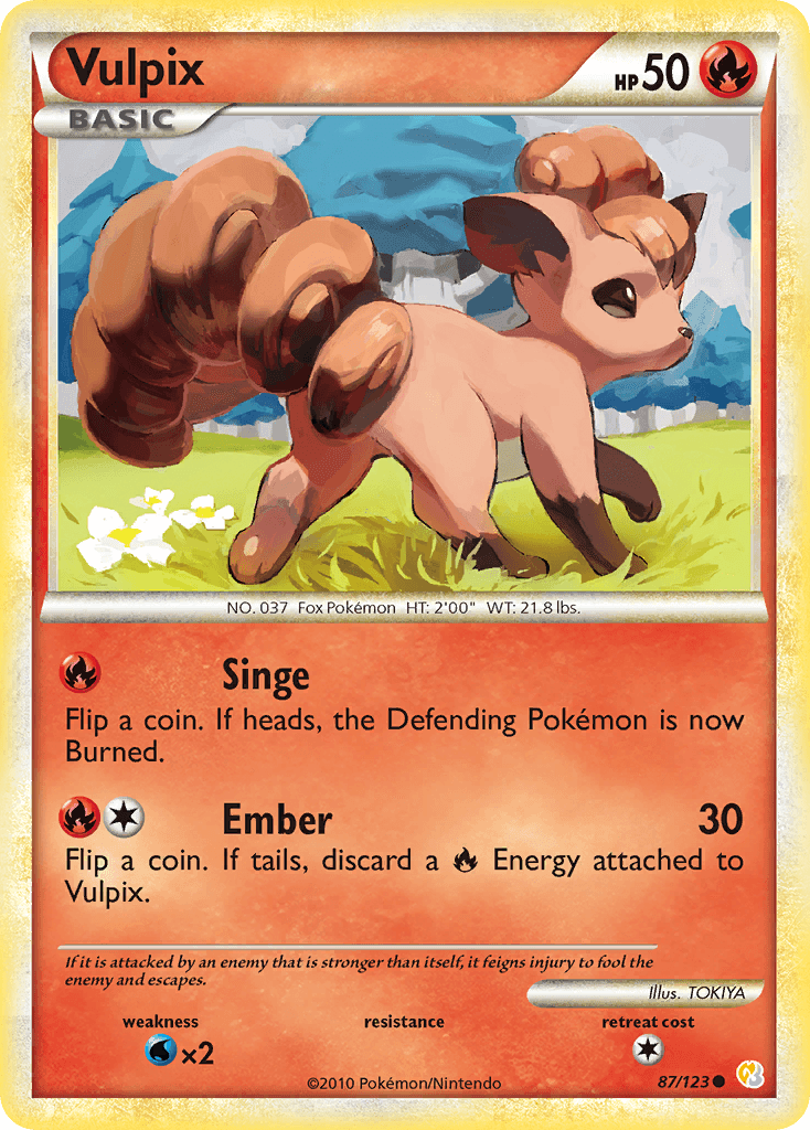 Vulpix Pokémon card
