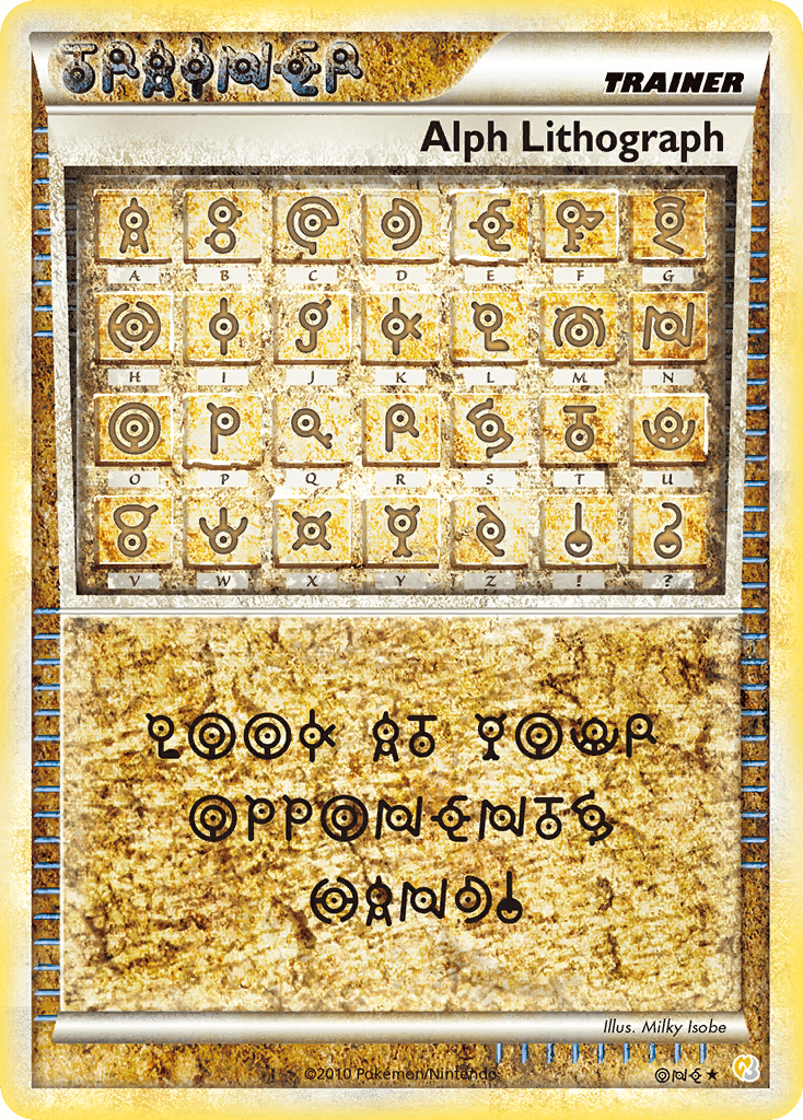 Alph Lithograph Pokémon card