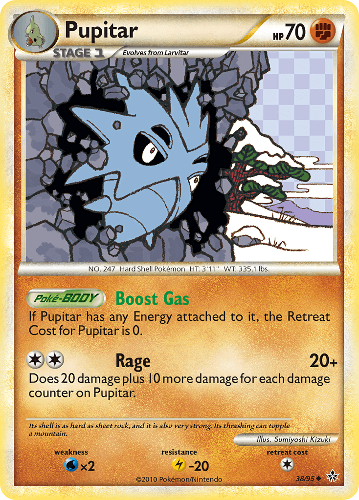 Pupitar Pokémon card