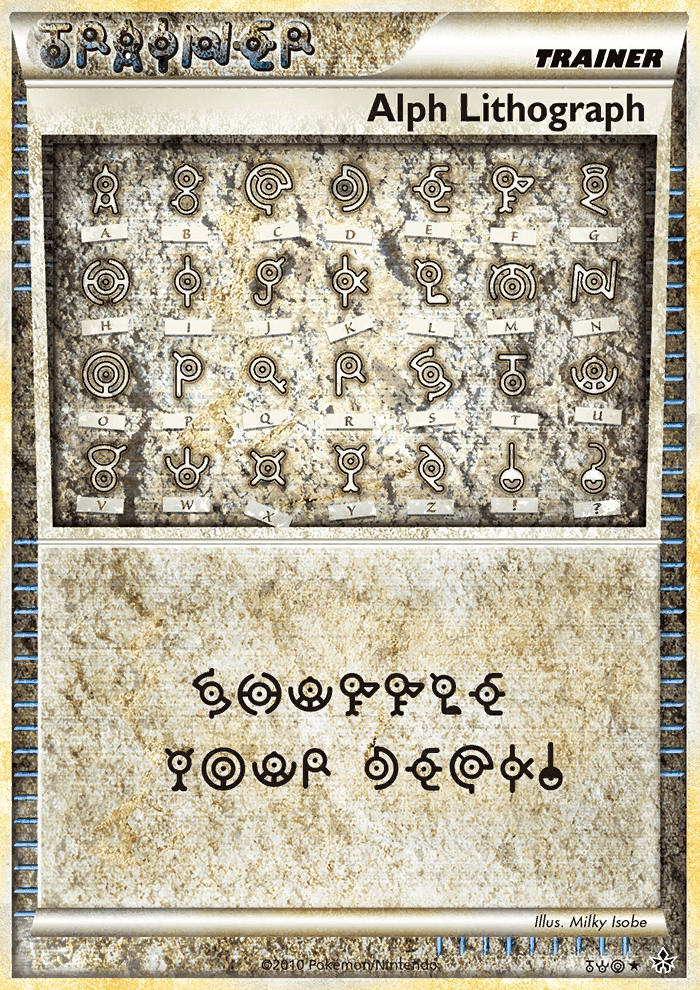 Alph Lithograph Pokémon card