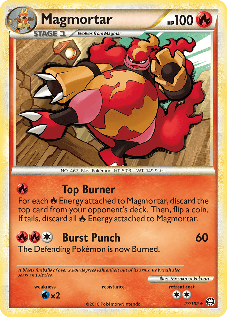 Magmortar Pokémon card