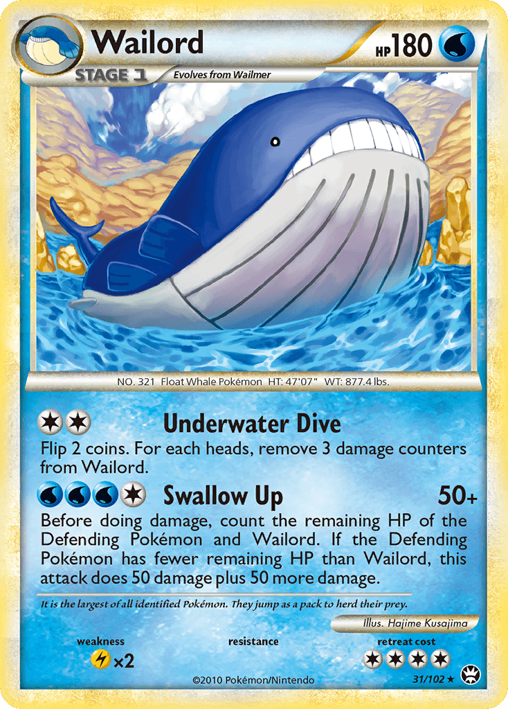 Wailord Pokémon card