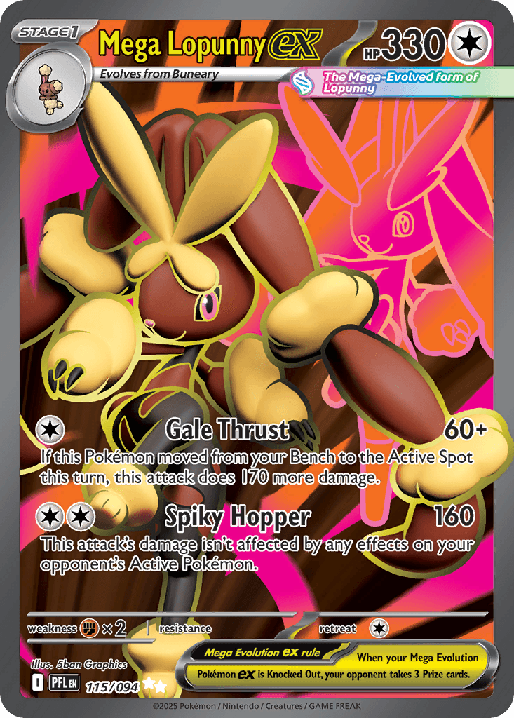 Mega Lopunny ex — Colorless type