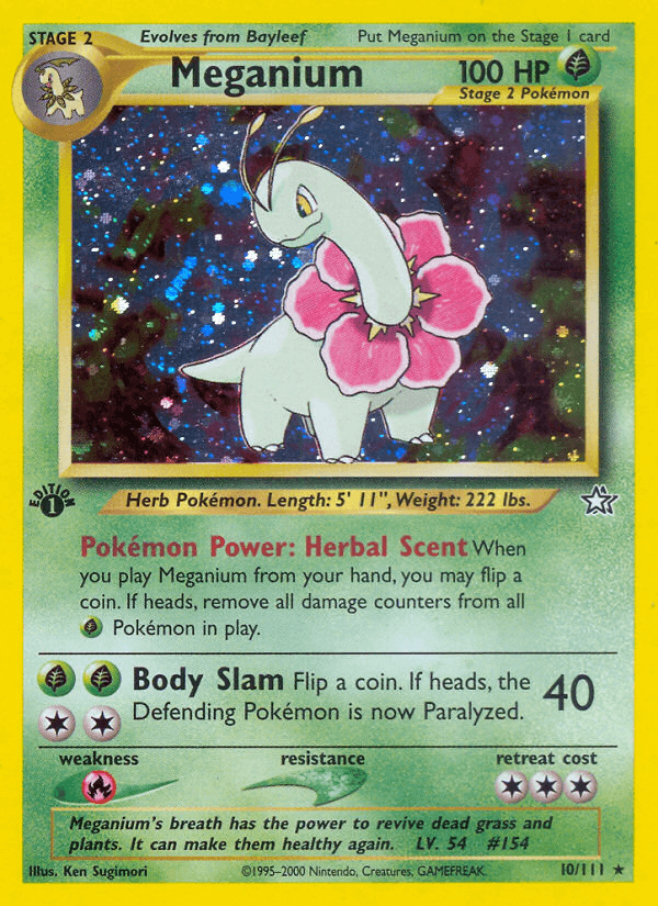 Meganium Pokémon card