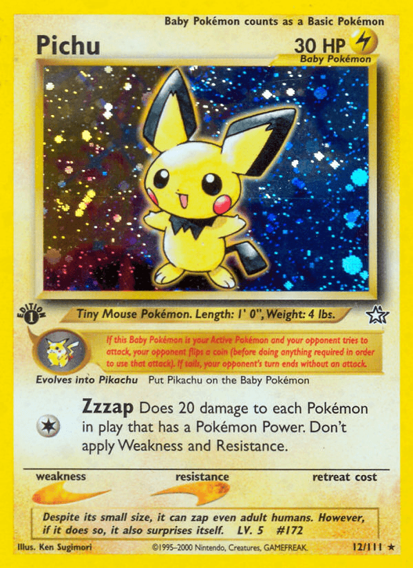 Pichu Pokémon card