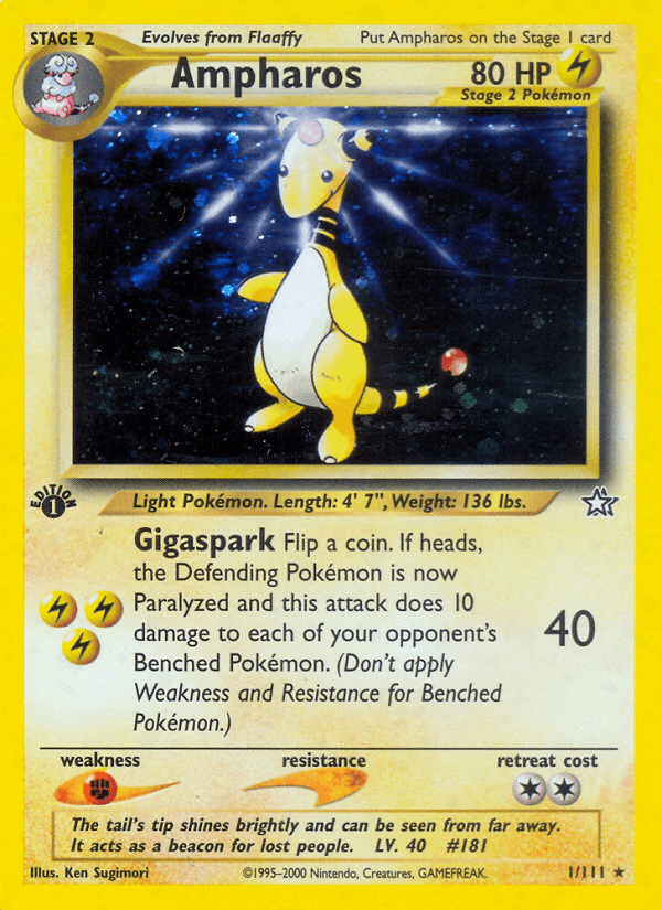 Ampharos Pokémon card