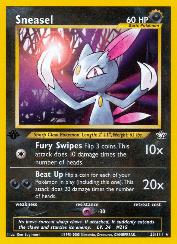 Sneasel Pokémon card