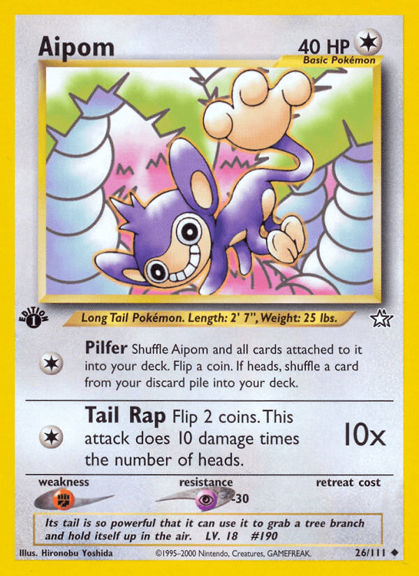 Aipom Pokémon card