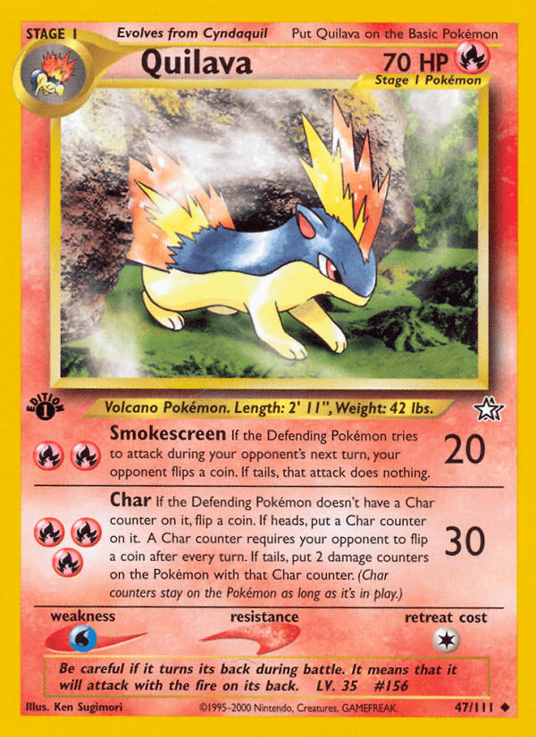 Quilava Pokémon card