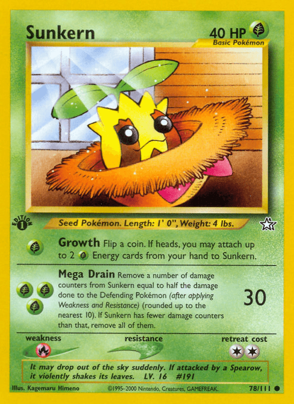 Sunkern Pokémon card